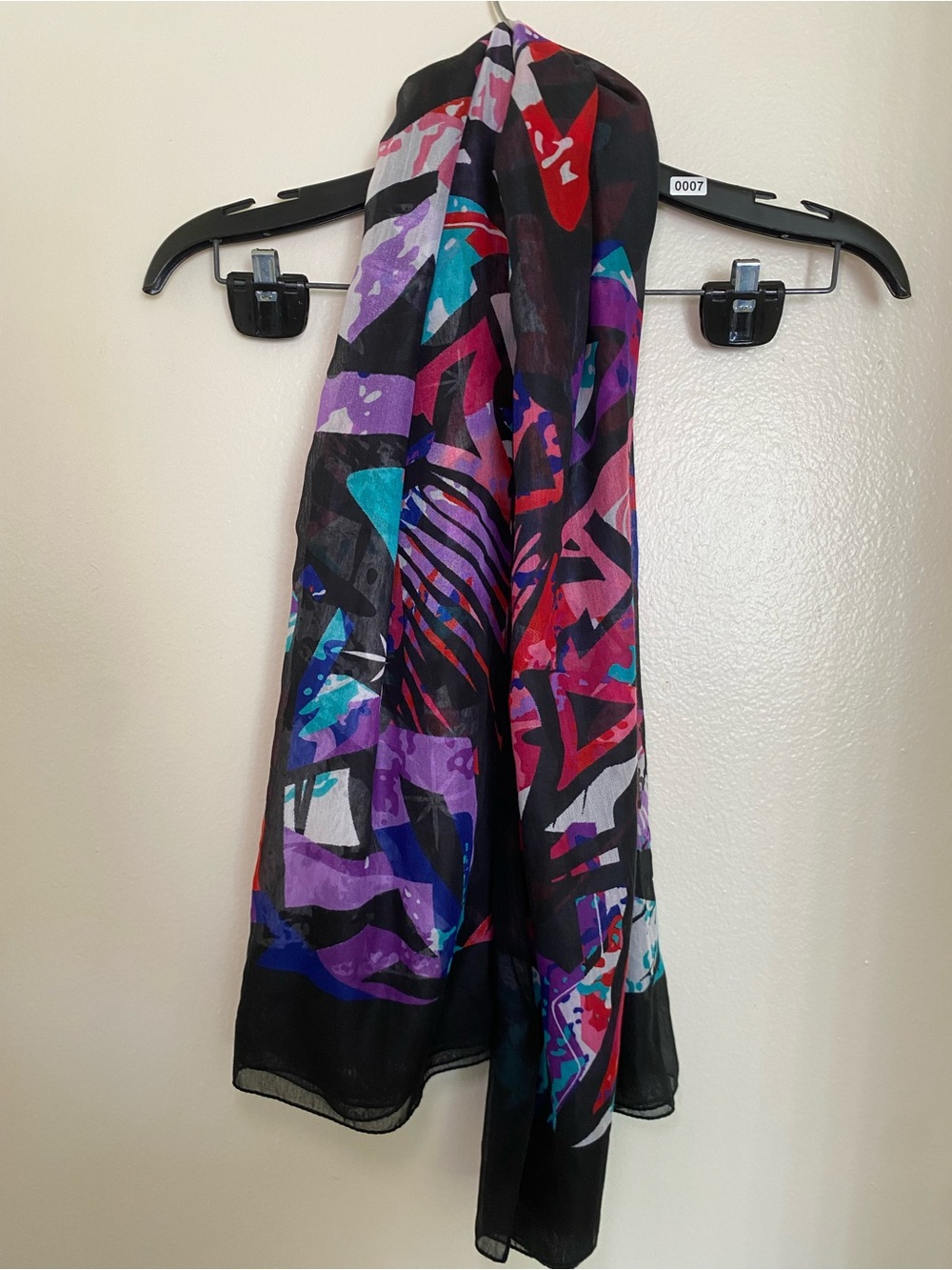 Black Abstract Print Women's Scarf H&M fall winter